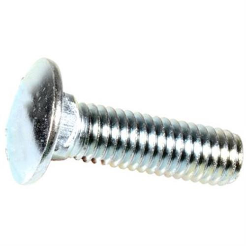 7/16"-14 x 1-1/2" Bumper Bolt, Uncapped, With Nuts, Zinc Finish (Qty: 25)