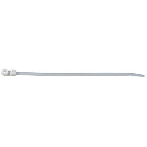 Nylon Cable Ties, 7 inch, 50 lbs, 5/32" Wide, With Mounting Hole (Qty: 50)