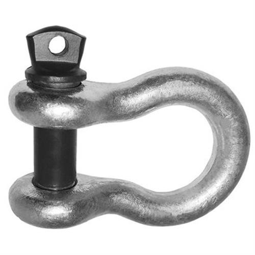 Screw Pin Anchor Shackle, 5/16", Galvanized Weldless, 9/16" betw. Eyes