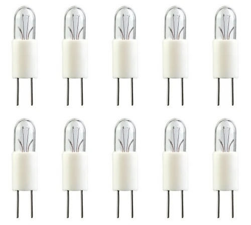 Box of 10 #7387 Lamp Bulb, 28 Volts, 40 mA, 1.12 Watt, Bi-Pin G3.17 base