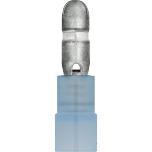 Solderless Bullet Terminal, Blue, 16/14 Gauge (Qty: 25)