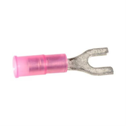Solderless Spade Terminal, Red, 22/18 Gauge, #4/#6 Stud (Qty: 25)