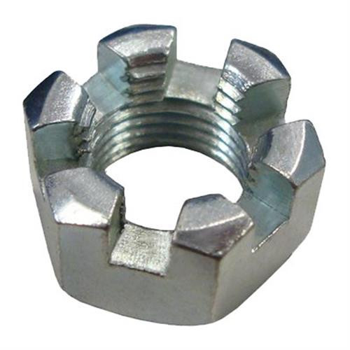 Slotted Finished Hex Nuts, 5/8"-18, Zinc Finish (Qty: 25)