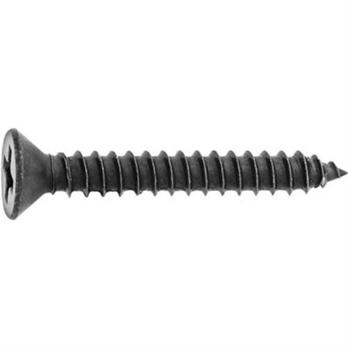 Tapping Screw #10 x 3/4", Phillips Flat Head, Black Oxide (Qty: 100)