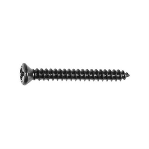 Tapping Screw #4 x 1", Phillips Oval Head, Black Oxide (Qty: 100)