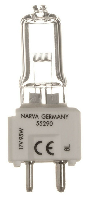 NARVA 55290 Halogen Bulb 17 Volt 95 Watt GZ9.5 Base, 14623P, HLL,Made In Germany