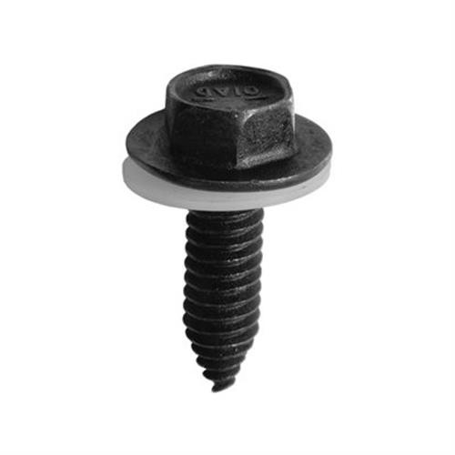 1/4"-20 Black Mirror Mounting Screw With Nylon Washer, for GM 14007510 (Qty: 25)