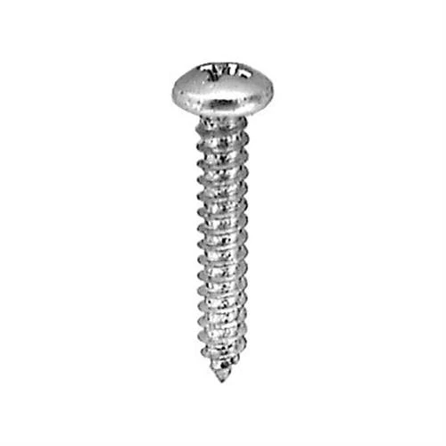 Tapping Screw #6 x 1/2", Phillips Pan Head, 18-8 Stainless Steel (Qty: 100)
