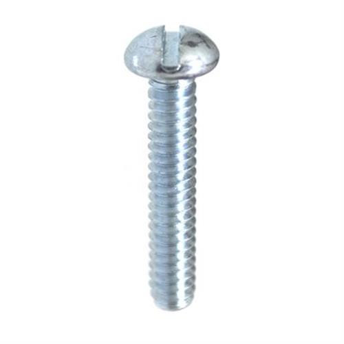 Machine Screw #10-24 x 1", Slotted Round Head, 18-8 Stainless Steel (Qty: 50)