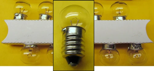 Box of 10 #31 Miniature Bulb 6.15 Volt, E10 Screw Base, 6.15V Lamp 1.85W NEW