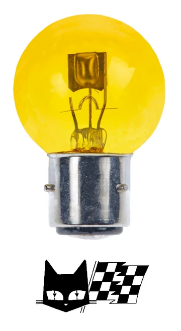 Marchal Driving Light Lamp Bulb, 6 Volt 45 / 40 Watt, BA21d, Yellow