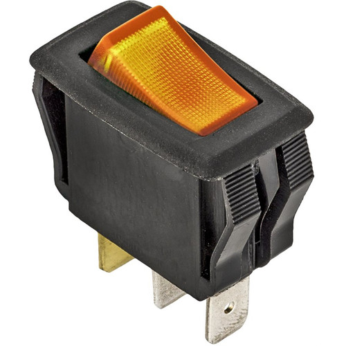 Illuminated Rocker Switch-Amber