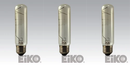 Three Bulbs 40W 130V T10 Clear E26 Medium Base Light Bulb, 40T10/130V