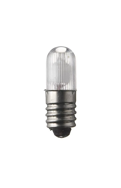 Neon Lamp, E10 Base, Green, built-in resistor for operation at 110 to 130 Volt