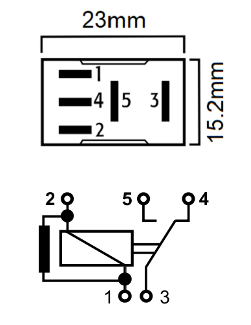 Automotive Micro Relay 12V 15/25A, Changeover, with Resistor, Flosser 1164 Automotive Micro Relay 12V 15/25A, Changeover, with Resistor, Flosser 1164