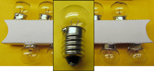 Box of 10 Miniature Bulb 6V 6W 1A, E10 Base, Flosser 660