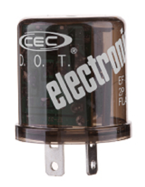 2-Prong Electronic Turn Signal Flasher Relay EF32, Two Pins, Round, 25 Amps 2-Prong Electronic Turn Signal Flasher Relay EF32, Two Pins, Round, 25 Amps