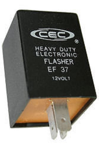 3-Prong Electronic Turn Signal Flasher Relay EF37, Three Pins Square, 12 Amps