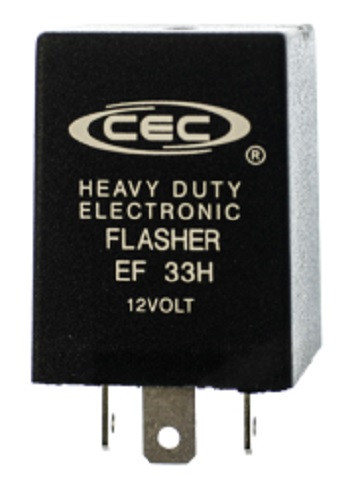 3-Prong Electronic Turn Signal Flasher Relay EF33H, Three Pins Square, 25 Amp