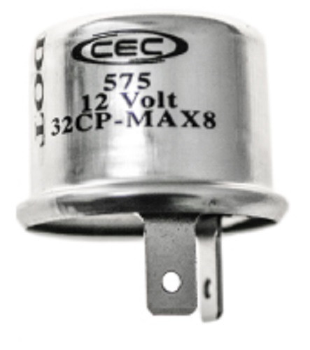 2-Prong Thermal Turn Signal Flasher Relay TF575, Two Pins Round, 14 Amps