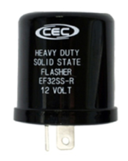 2-Prong Electronic LED-Compatible EF32SS-R Solid State Turn Signal Flasher, 25A 2-Prong Electronic LED-Compatible EF32SS-R Solid State Turn Signal Flasher, 25A