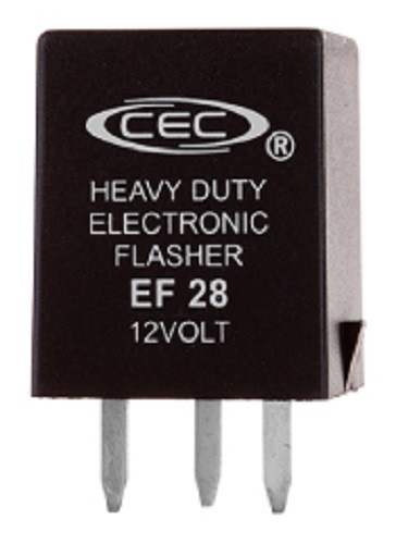 3-Prong Electronic Turn Signal Flasher Relay EF28, 10 Amp Three Pins Square