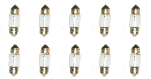 Candlepower CPI2690 Festoon Bulb (#3175), 12 Volt, 10W, SV8.5 Base, Box of 10