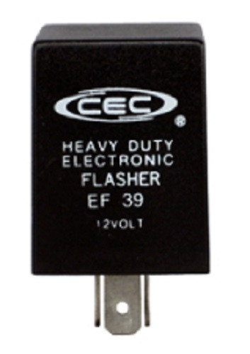 3-Prong Electronic Turn Signal Flasher Relay EF39, Three Pins, Square, 12 Amps