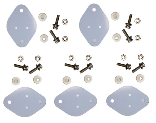 Set of 5 pcs TO-3 Insulator/Mounting Kits STAINLESS STEEL Rubberized Silicone