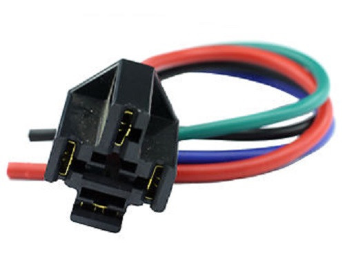 Connector Socket Pigtail 6" for 4-Prong Flashers and Relays, 16 / 14 ga, AR401C