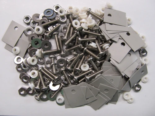 Set of 50 pcs TO-220 Insulator/Mounting Kits STAINLESS STEEL Rubberized Silicone