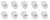 10 pcs RJ11 Modular Plug (6/4) Telephone Line Plug Connector