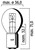 Bulb #3131, 6 Volt, 35/35 Watt, BA20d base