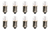 Box of 10 Bulbs #3930, T4W 24V, 4.08W, BA9s, T-2 3/4