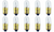 Box of 10 #1487 Lamp Bulb 14V, 2.8W, E10, T-3 1/4