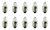 Box of 10 #112 Lamp Bulb Flashlight/Toy 1.2V, 0.22A