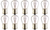 Box of 10 #199 Lamp Auto Bulb Automotive Lightbulb 12.8V 28.8W BA15s Nickel Base