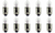 Box of 10 #337 Bulbs 6.3V 0.2A 1.26W Midget Groove