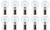 Box of 10 Bulbs #1724 6.2 V, 27.9 W, BA15d Base, S-11 Box of 10 Bulbs #1724 6.2 V, 27.9 W, BA15d Base, S-11