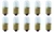 Box of 10 Bulbs #1828 37.5 V, 1.875 W, BA9s Base, T-3.25