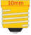 Box of 10 Bulbs #1432 3.2 V, 0.512 W, E10 Base, T-3.25