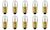 Box of 10 Bulbs #1477 24 V, 4.08 W, E10 Base, T-3