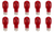 Box of 10 #906R (Red) Lamp Auto Bulb