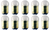 Box of 10 Bulbs #1252 28 V, 6.44 W, BA15d Base, G-6