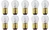 Box of 10 #308 Lamp Auto Bulb Automotive Lightbulb