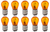 Box of 10 #2357NALL 2357 Natural Amber Long Life Lamp Auto Bulb Lightbulb BAY15d