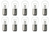 Box of 10 #7439 Lamp Auto Bulb Automotive Lightbulb 24 Volt, 20 Watt, BA15d base