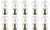 Box of 10 #7512 Lamp Auto Bulb Automotive Lightbulb 24 Volt, 21 Watt