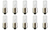 Box of 10 Bulbs 120 Volts, 3 Watt, BA9s Base, 0.025A, #120MB