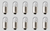 Box of 10 Bulbs #3895, 6V, 2W, BA9s, T-2 3/4